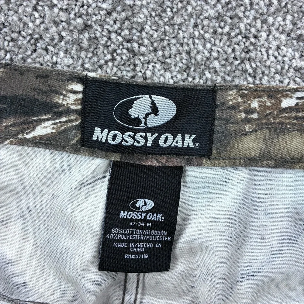 Vintage Y2K Mossy Oak Camo Cargo Pants Mens‎ 34x32 Realtree Camouflage Hunting